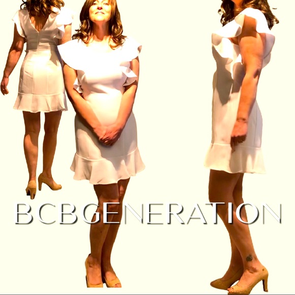 White  BCBGeneration formal midi dress - Picture 1 of 7